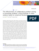 The Effectiveness of Collaborative Problem Solving in Promoting Students ' Critical Thinking: A Meta-Analysis Based On Empirical Literature