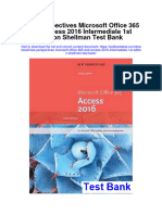 Instant Download New Perspectives Microsoft Office 365 and Access 2016 Intermediate 1st Edition Shellman Test Bank PDF Full Chapter