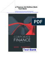Instant Download Corporate Finance 3rd Edition Berk Test Bank PDF Full Chapter