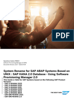 SystemRename swpm20 Ux Abap Hana