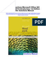 Instant Download New Perspectives Microsoft Office 365 and Word 2016 Introductory 1st Edition Shaffer Solutions Manual PDF Full Chapter