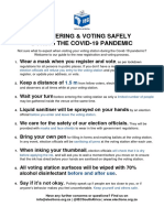 Registering and Voting Safely During The Covid-19 Pandemic Factsheet