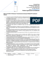 Risk of COVID-19 Disease Transmission During IVF Treatment Waiver