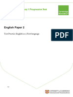 Secondary Progression Test - English Paper 2