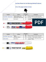 This PDF Includes Safety Data Sheets For The Following Markal Products Click On The Page Number To View