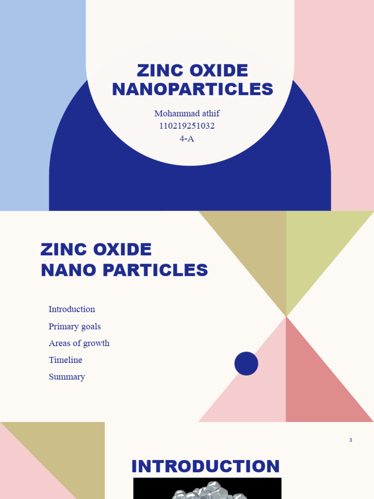 Zinc Oxide Nanoparticles Overview | PDF | Zinc Oxide | Nanotechnology
