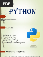 Introduction To PYTHON