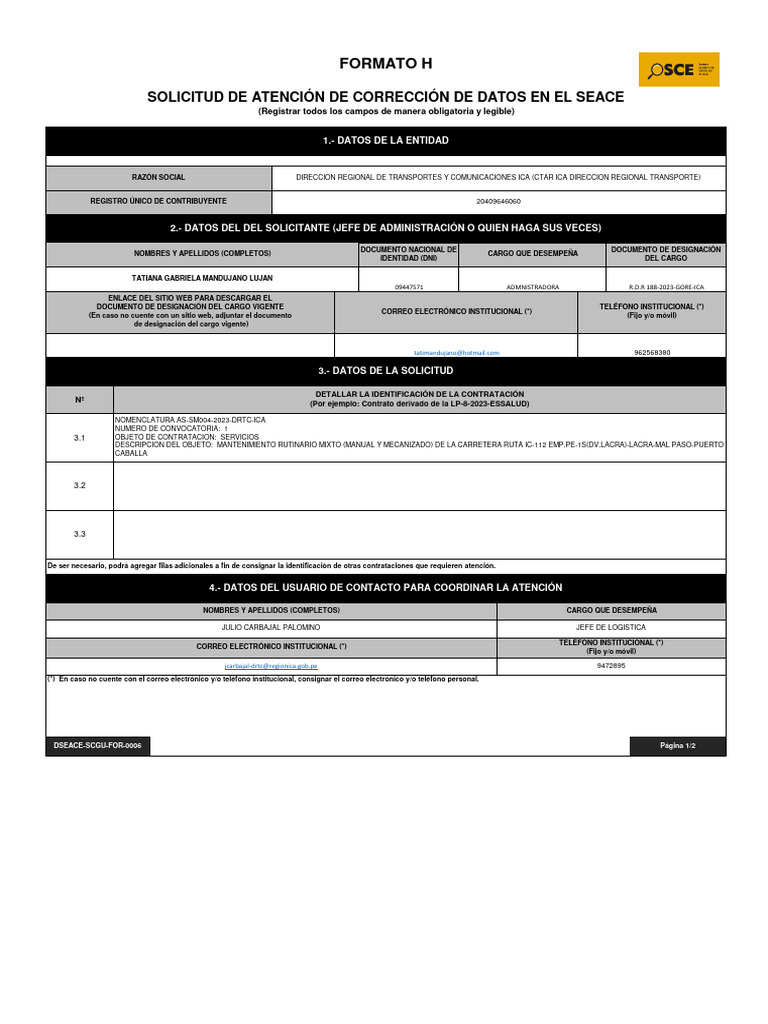 Formato H | PDF | Gobierno