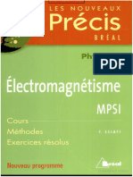Electromagnétisme MPSI Cours Méthodes Exercices Résolus