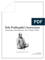 Srila Prabhupada's Instructions - Strategic Guidelines For Values Plus