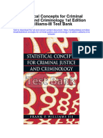 Instant Download Statistical Concepts For Criminal Justice and Criminology 1st Edition Williams III Test Bank PDF Full Chapter