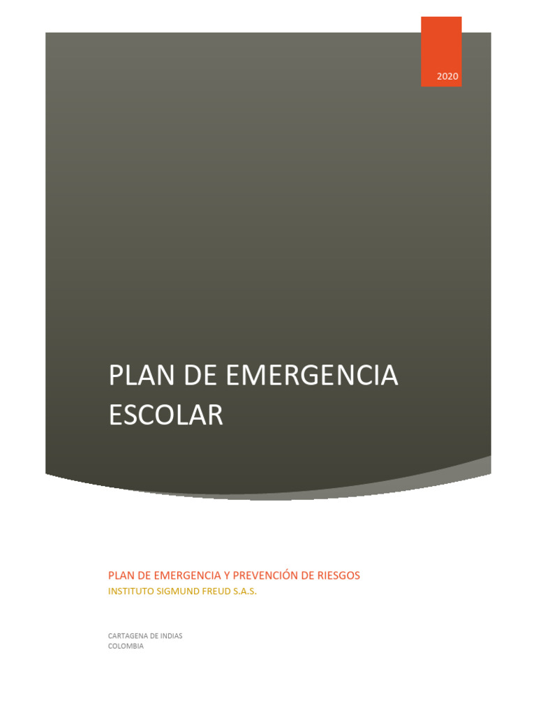 Plan de Emergencia Escolar 2020 | PDF | Simulación | Seguridad y salud ...