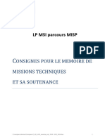 Consignes LP MSI MISP Memoire Oral ESIPE - 2022 2023