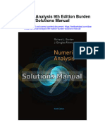 Instant Download Numerical Analysis 9th Edition Burden Solutions Manual PDF Full Chapter