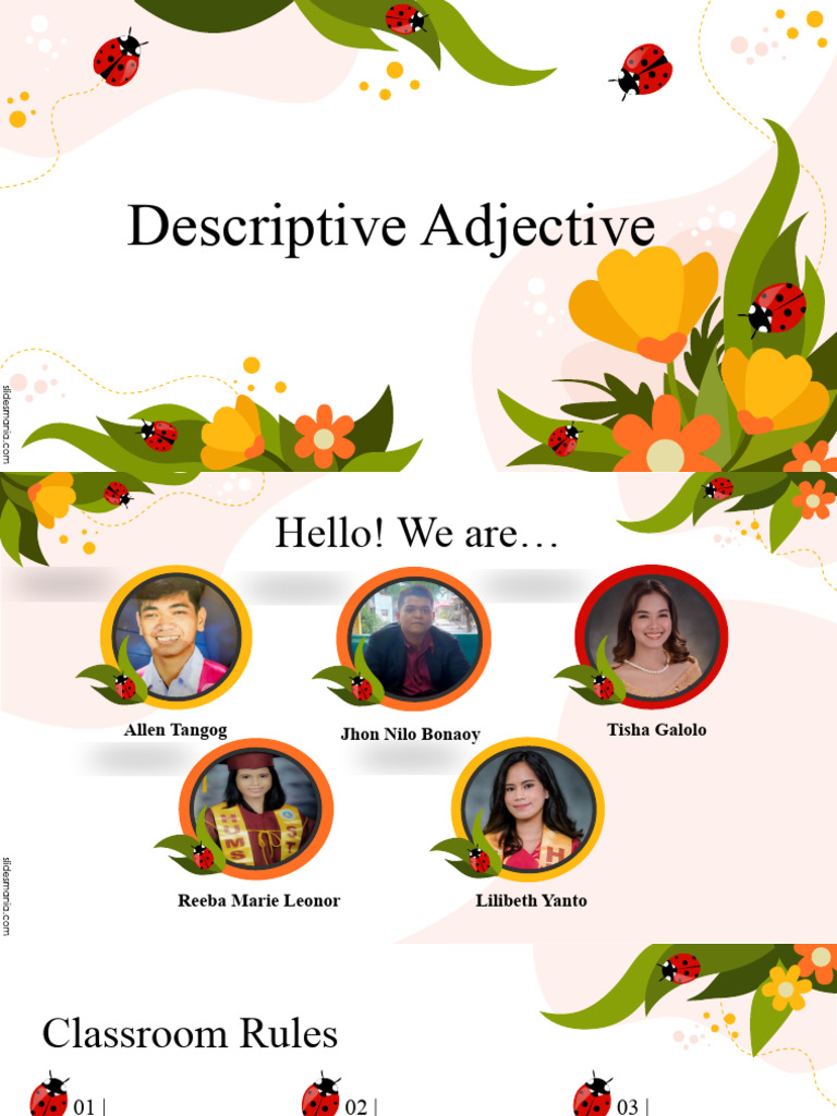 Structures of English Demo Teaching | PDF | Adjective | Noun