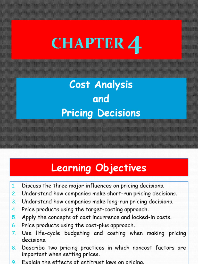 Pricing Strategies and Cost Analysis Guide | PDF | Pricing | Long Run ...