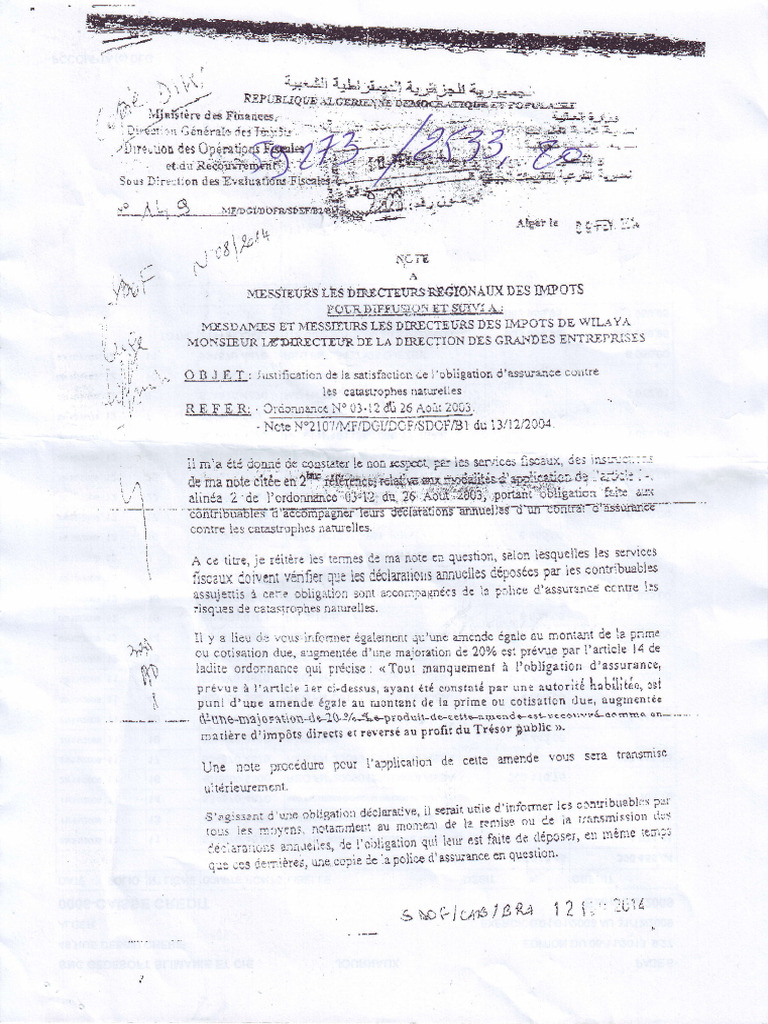 Note MF n°149 et obligations fiscales | PDF