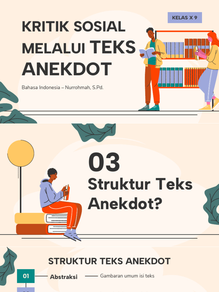 Kaidah kebahasaan teks anekdot dalam konteks budaya Indonesia
