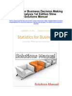 Instant Download Statistics For Business Decision Making and Analysis 1st Edition Stine Solutions Manual PDF Full Chapter