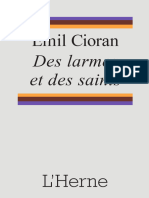 Des Larmes Et Des Saint - Emil Cioran