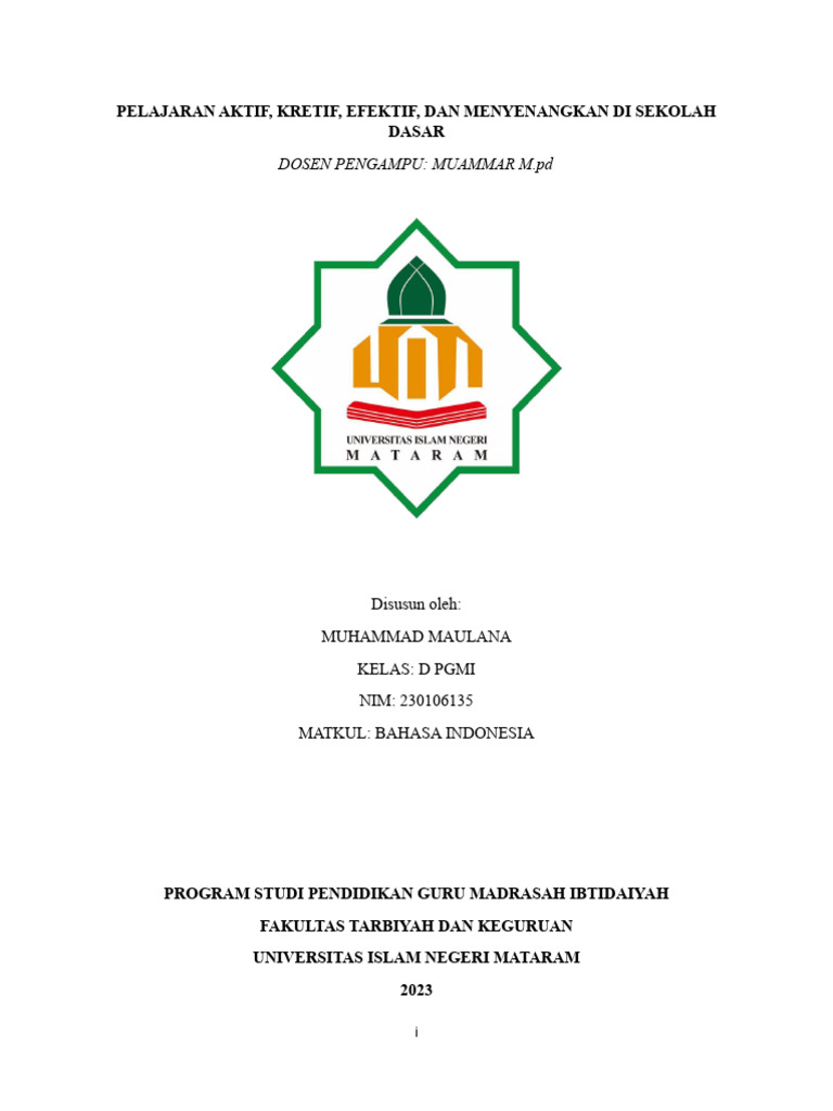 Pembelajaran Aktif di Sekolah Dasar | PDF | Karier & Perkembangan