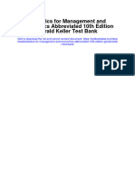 Instant Download Statistics For Management and Economics Abbreviated 10th Edition Gerald Keller Test Bank PDF Full Chapter