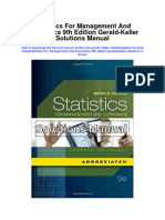 Instant Download Statistics For Management and Economics 9th Edition Gerald Keller Solutions Manual PDF Full Chapter