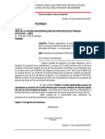 Oficio Simple Solicito Capacitacion para El Comite Electoral Juez de Paz Kimbiri