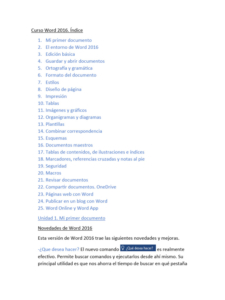 Curso Word 2016 Pdf