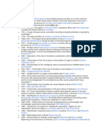 Timeline of Immunology