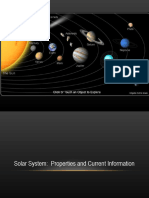 Solar System Properties and Current Information