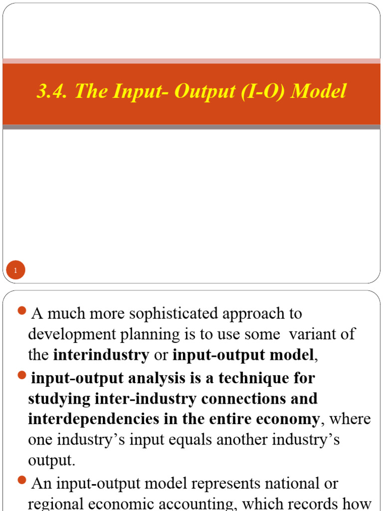 Input-Output Revised Two | PDF | Input–Output Model | Economics