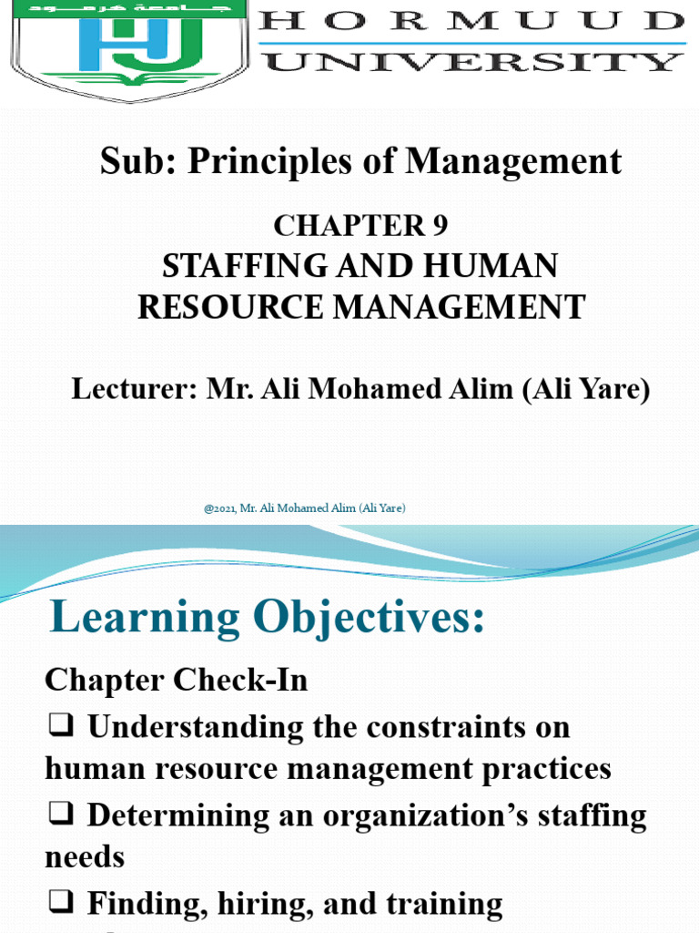Staffing and HR Management Principles | PDF | Recruitment | Performance ...