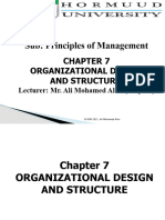Chapter 7 Organizational Design and Structure
