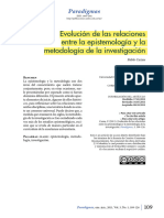 Evolución de Las Relaciones Entre La Epistemología y La Metodología de La Investigación