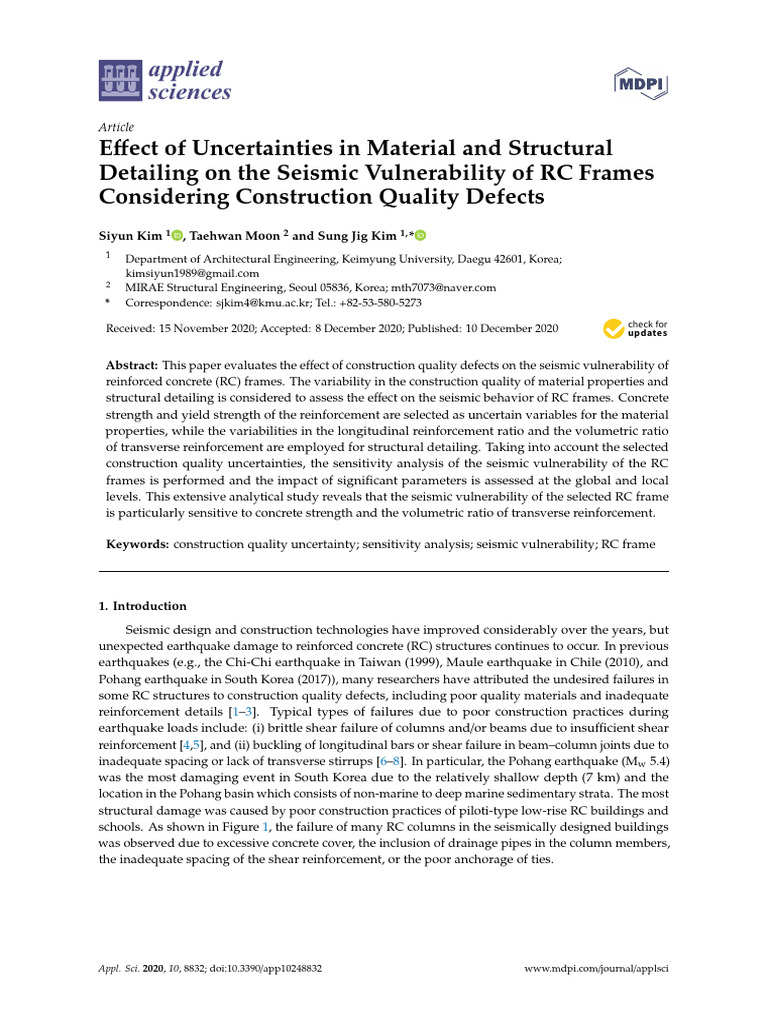 Applsci 10 08832 | PDF | Sensitivity Analysis | Strength Of Materials
