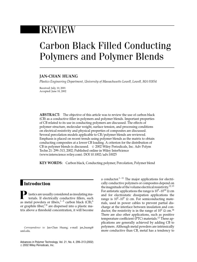 Huang 2002 | PDF | Polymers | Electrical Resistivity And Conductivity