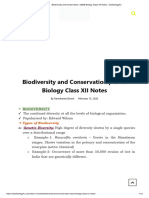 Biodiversity and Conservation - CBSE Biology Class XII Notes Cbsebiology4u