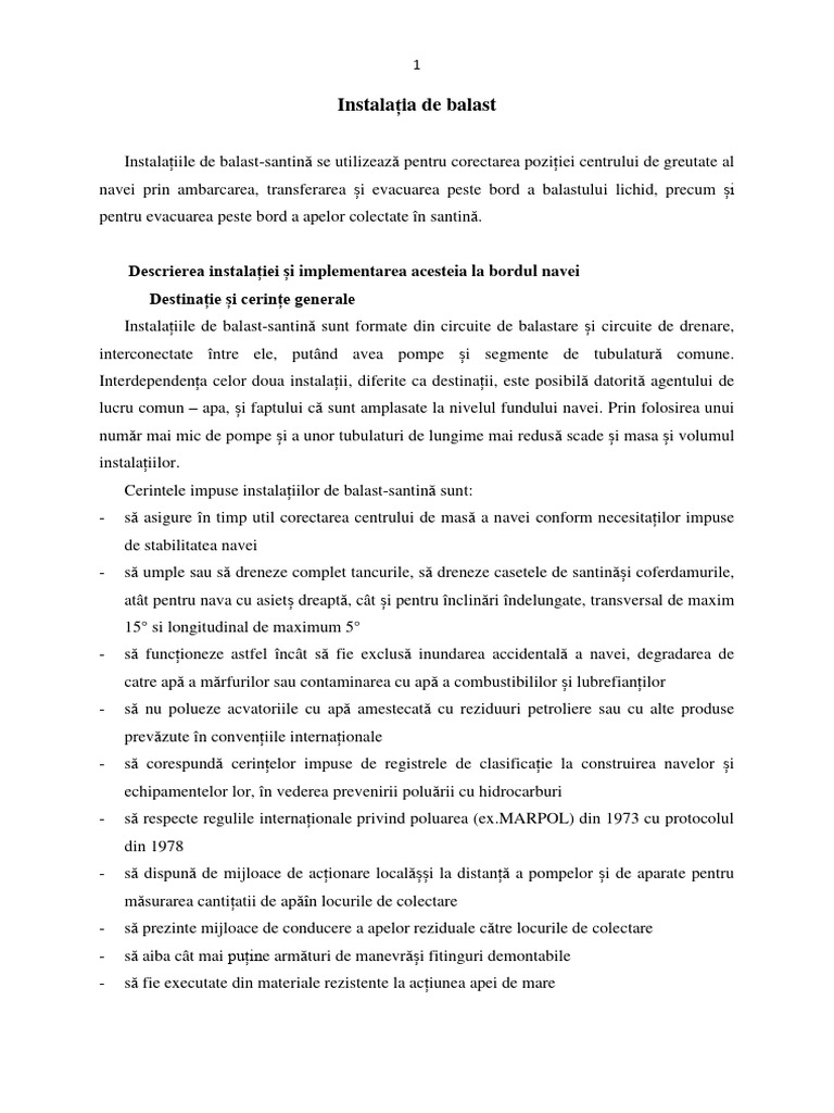 Modelare Instalatie Balast | PDF