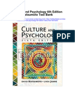 Instant Download Culture and Psychology 6th Edition Matsumoto Test Bank PDF Full Chapter