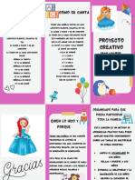 Folleto Tríptico Proyecto Creativo Infantil Ilustrado Doodle Multicolor