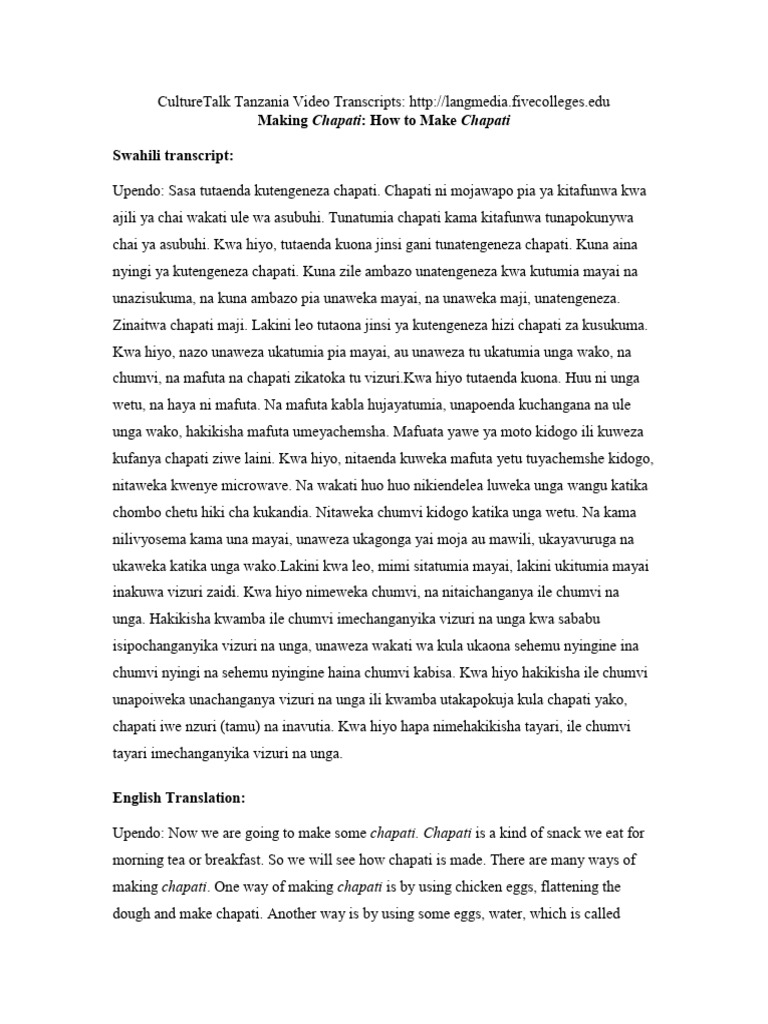 Chapati | PDF