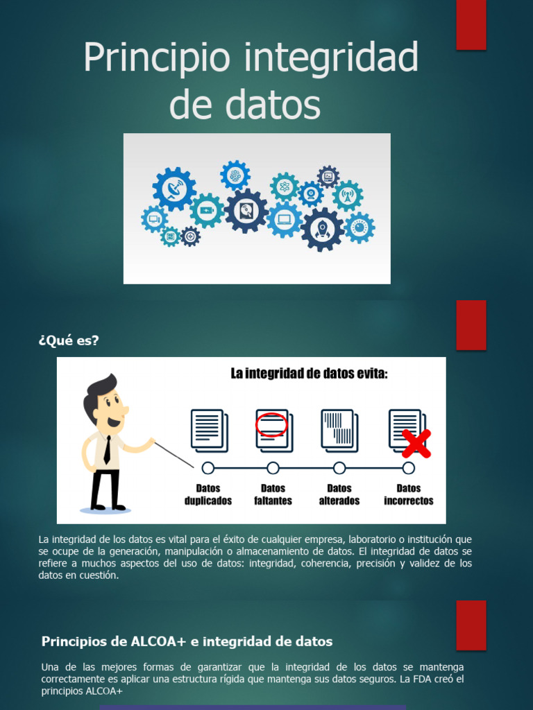Principios de Integridad de Datos ALCOA+ | PDF | Laboratorios | Calidad ...