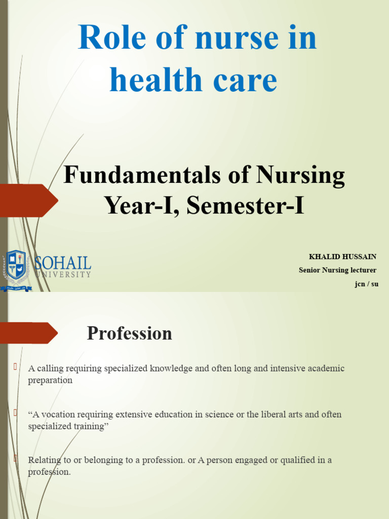 Nursing Roles and Responsibilities Explained | PDF | Nursing | Profession
