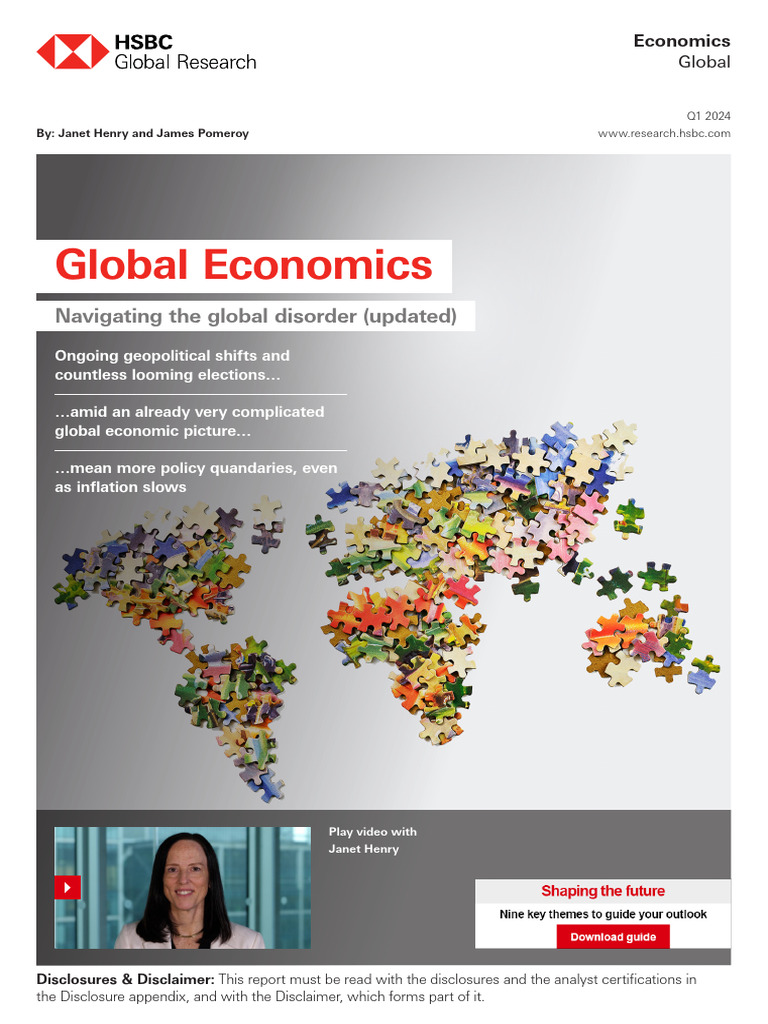 HSBC Global Economics Q1!24!20240109 | PDF | Inflation | Monetary Policy