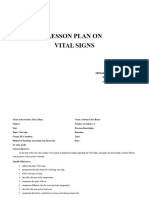 Lesson Plan On Vital Signs