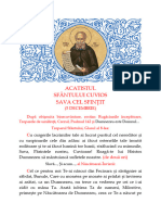Acatistul Sfântului Cuvios Sava Cel Sfințit (5 Decembrie)