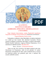 Acatistul Sfântului Ierarh Ambrozie, Episcopul Mediolanului (7 Decembrie)