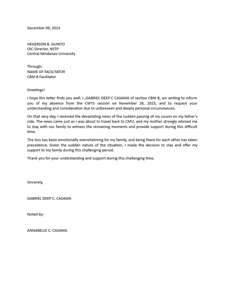 Document Excuse | PDF