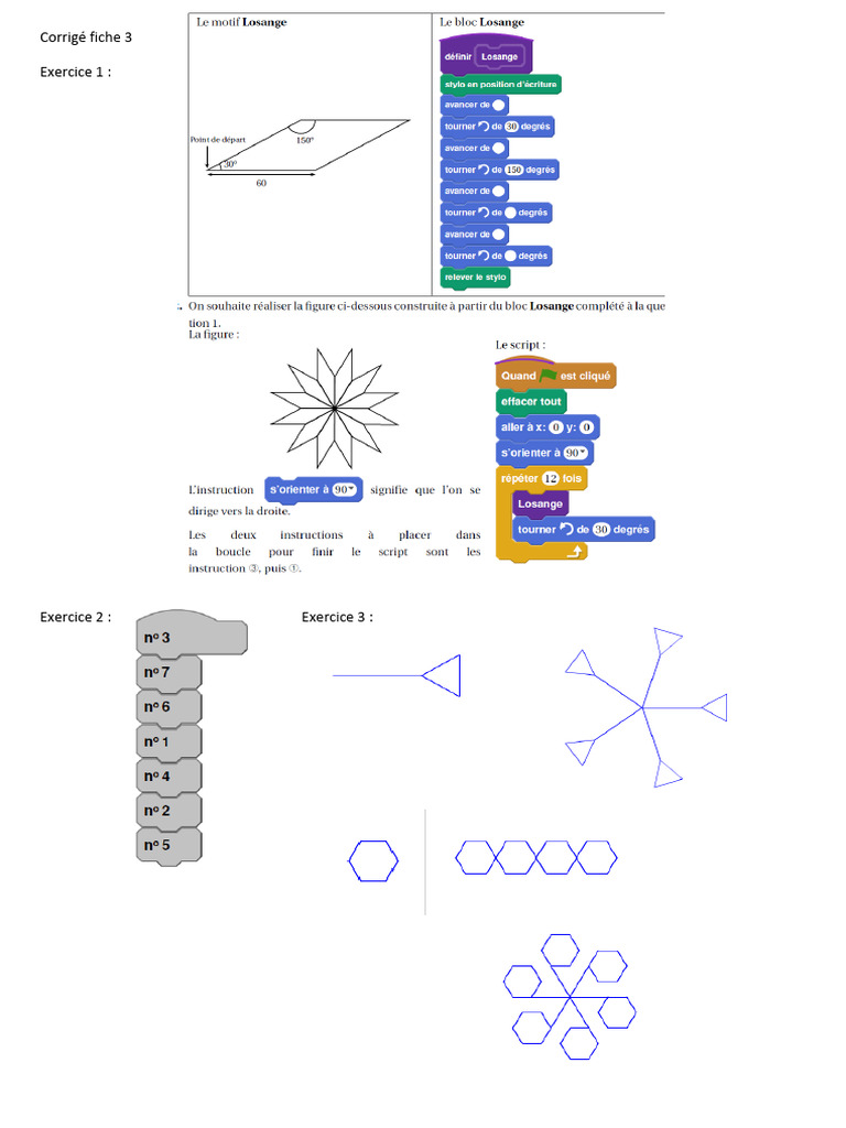 Corrigé Activité Scratch Débranchée | PDF | Teaching Methods & Materials